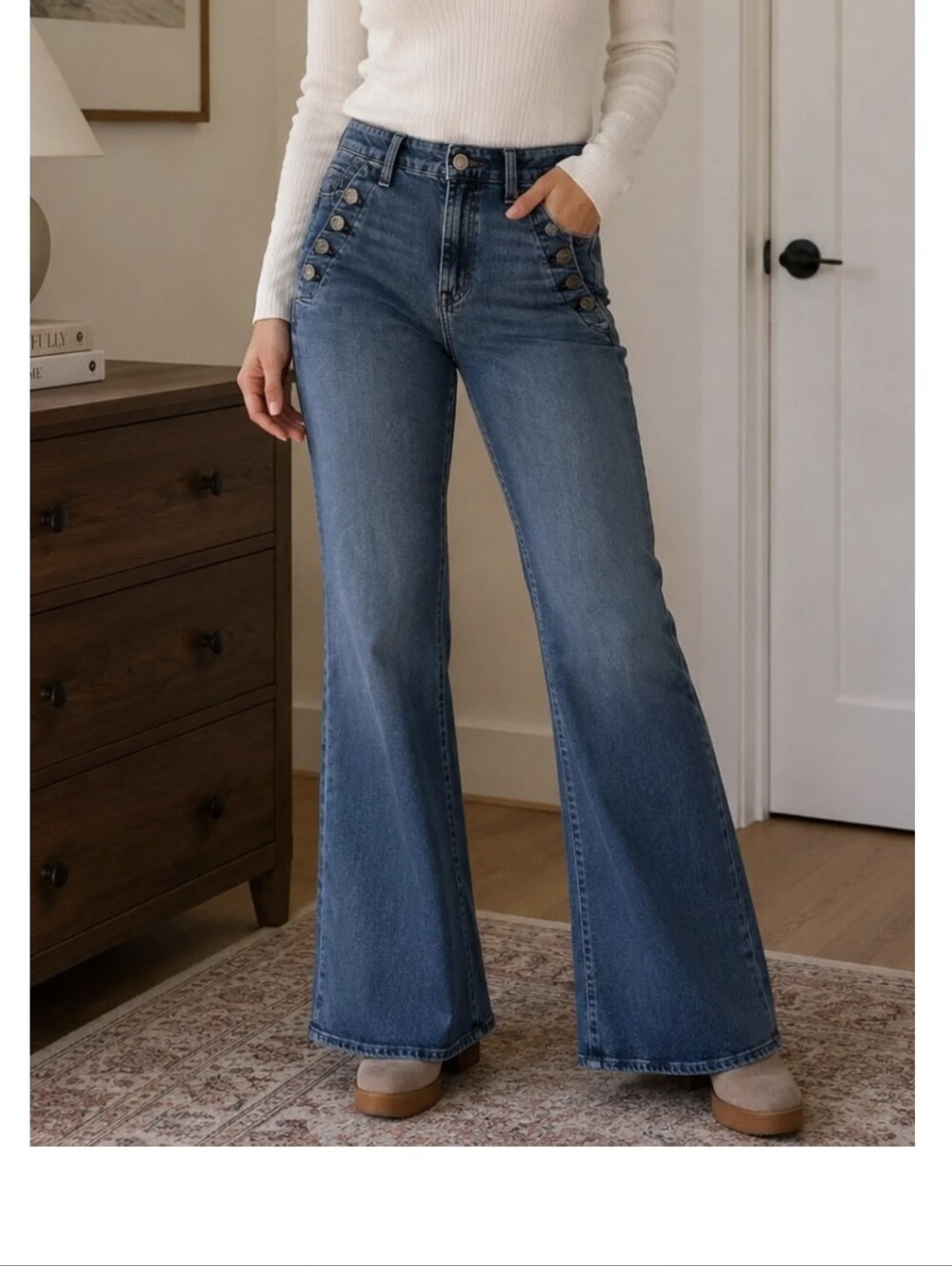 Gap High-Rise 70's Flare Sailor Jeans  SZ.27 NWT